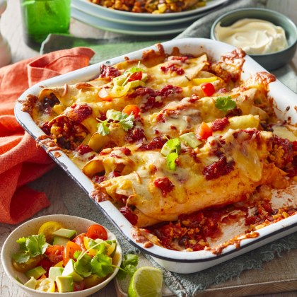 Chicken and Rice Enchiladas